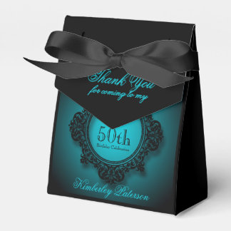 Vintager Rahmen in Blue 50th Birthday Gefallen Box Geschenkschachtel