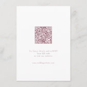 Vintager Rahmen in Rosa - Details zur Hochzeit Begleitkarte (Rückseite)