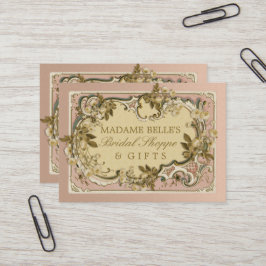 Vintager Rahmen in Rosa | Rose Bridal Boutique Visitenkarte
