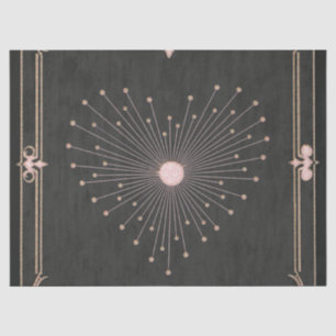 Vintager Rahmen mit aufwändigen Blumendesigns Seidenpapier