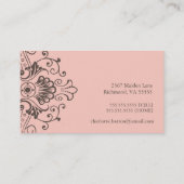 Vintager Rahmen-nennende Karte im Rosa und in (Rückseite)