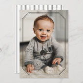 Vintager Rahmen Ostern Fotokarte - Schwarz Save The Date (Vorne/Hinten)