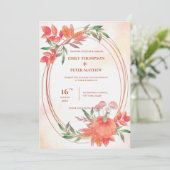 Vintager Rahmen Pumpkin Herbst Blätter Hochzeit im (Stehend Vorderseite)