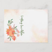 Vintager Rahmen Pumpkin Herbst Blätter Hochzeit im Postkarte (Rückseite)