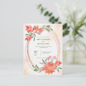 Vintager Rahmen Pumpkin Herbst Blätter Hochzeit im Postkarte (Stehend Vorderseite)