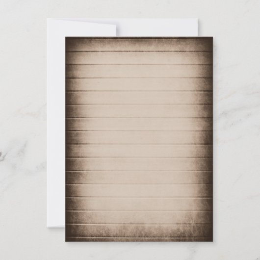 Vintager Rahmen-rustikale hölzerne Einladung (Rückseite)