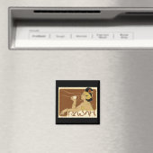 Vintager Rajah-Kaffee und dunkle Grenze Magnet (In Situ (Geschirrspüler))