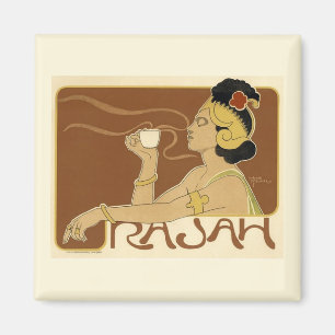 Vintager Rajah-Kaffee und leichte Grenze Magnet