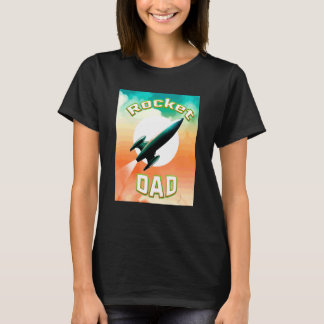 Vintager Raketenstart im Vater der Mondrakete T-Shirt
