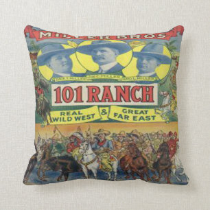 Vintager Ranch-Plakat-Druck des Western-101 Kissen