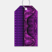 Vintager Ränder - rosa violett Geschenkanhänger (Vorderseite)