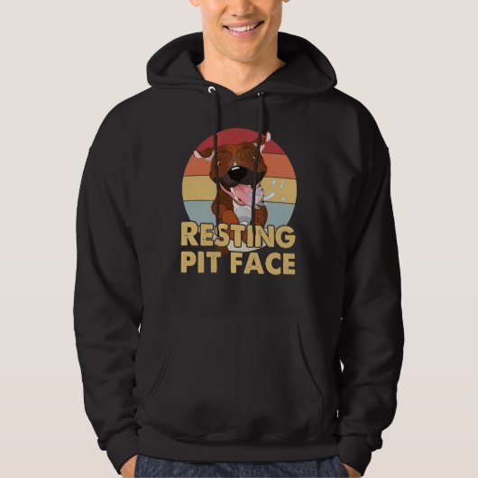 Vintager Rast Pit Face Hoodie (Vorderseite)