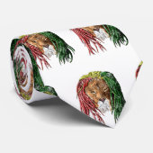 Vintager Rasta Reggae-Löwe Krawatte (Gerollt)