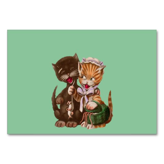 Vintager Ratten-Körbchen Tischnummer (Rückseite)