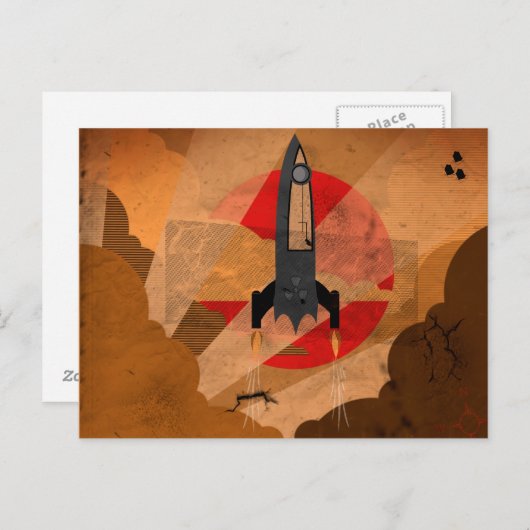 Vintager Raum Postkarte (Vorne/Hinten)