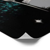 Vintager Raumfahrer Poster (Ecke)