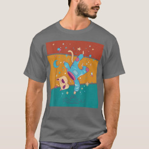 Vintager Raumkatze Astronaut-T - Shirt