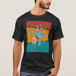 Vintager Raumkatze Astronaut T-Shirt