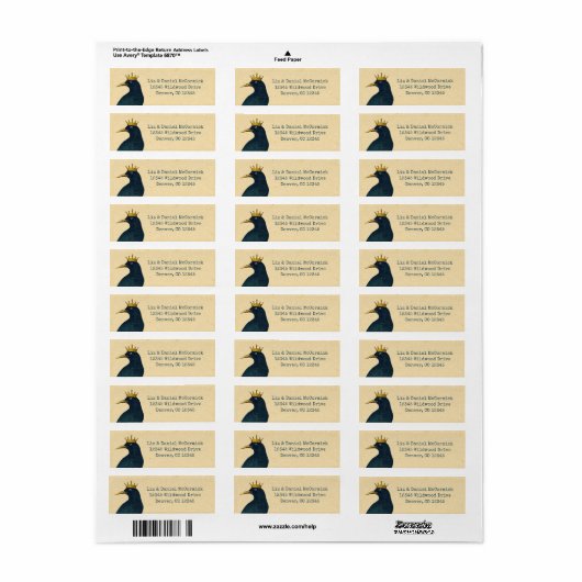 Vintager Raven mit Goldkrone (Vorne)