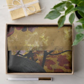 Vintager Raven und Rote Rosen Halloween Seidenpapier (Geschenk)