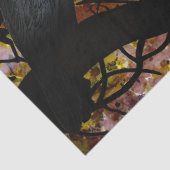 Vintager Raven und Rote Rosen Halloween Seidenpapier (Detail)