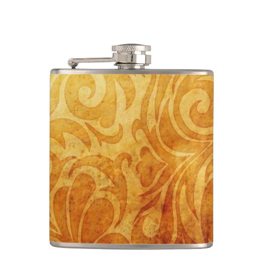 Vintager Razzle Dazzle in Gold Flachmann (Vorderseite)