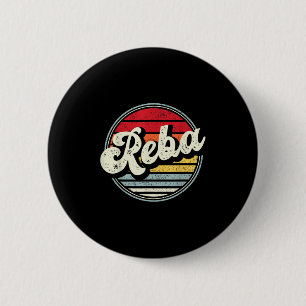 Vintager Reba Name Retro Style 70er 80er zuerst fü Button
