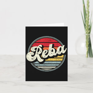 Vintager Reba Name Retro Style 70er 80er zuerst fü Karte