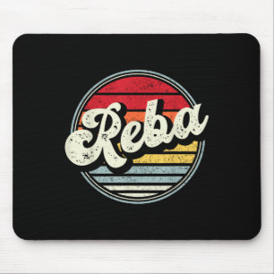Vintager Reba Name Retro Style 70er 80er zuerst fü Mousepad