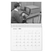 Vintager rechnenkalender kalender (Jan 2026)