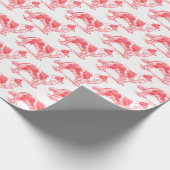 Vintager Red Border Collie Dog Geschenkpapier (Ecke)