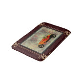 Vintager Red Car Bath Mat Badematte (Schrägansicht)
