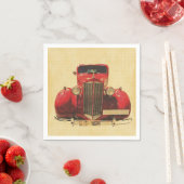 Vintager Red Car Decoupage Serviette (Beispiel)