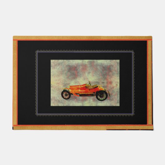 Vintager Red Car Door Mat Fußmatte (Vorderseite)