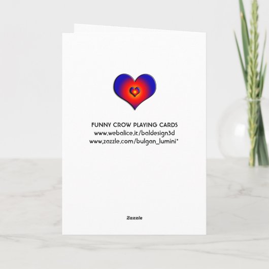 Vintager Red Crow Playing Poker Karte (Rückseite)