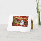 Vintager Red Farm Traktor Weihnachten (Rückseite)