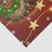 Vintager Red Farm Traktor Weihnachten Seidenpapier (Detail)