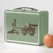 Vintager Red & Green Steam Train Metall Brotdose (Beispiel)