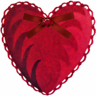 Vintager Red Heart Schlüsselanhänger Fotoskulptur Schlüsselanhänger