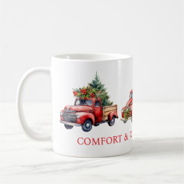 Vintager Red Holiday Pick Up Trucks Kaffeetasse