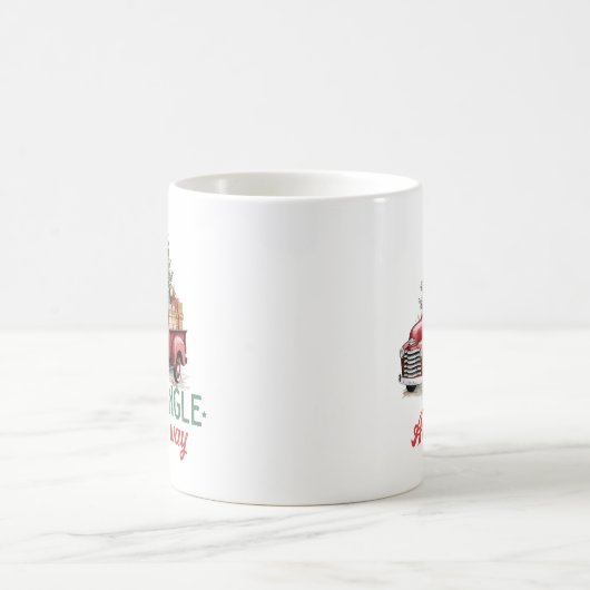 Vintager Red Lieferwagen Truck Jingle Kaffeetasse (Mittel)