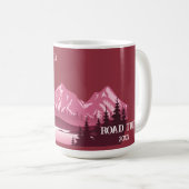 Vintager Red Mountain Lake Sunset Kaffeetasse (VorderseiteRechts)