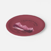 Vintager Red Mountain Lake Sunset Pappteller (Schrägansicht)
