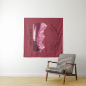 Vintager Red Mountain Lake Sunset Wandteppich (Beispiel (Horizontal))
