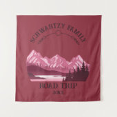 Vintager Red Mountain Lake Sunset Wandteppich (Vorderseite)