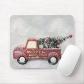 Vintager Red Toy Truck mit einem Weihnachtsbaum Mousepad (Mit Mouse)