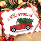 Vintager Red Truck Antiquitätenfest Weihnachten Pa