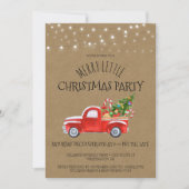 Vintager Red Truck & Buffalo Kariertes Party Einladung (Vorderseite)