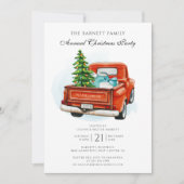 Vintager Red Truck Business Weihnachts-Party Einladung (Vorderseite)