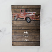 Vintager Red Truck Dankeschön Karte (Innenseite)